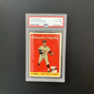 1958 Topps Orlando Cepeda Giants PSA Graded 6 Baseball Card - Picture 1 of 4