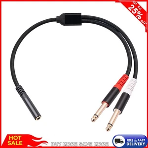 3.5mm Female To 6.35mm Male Audio Splitter Cable 0.3m for Mixers Speakers - Picture 1 of 12