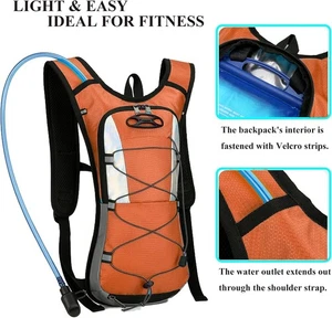 Sistema de Hidratación 2L Mochila Chaleco Ciclismo Correr Mochila Bolsa Vejiga - NARANJA - Imagen 1 de 3