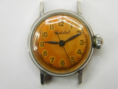 VINTAGE 1940's WW2 ERA CORTEBERT STAINLESS NURSES LADIES WATCH - RUNS - REPAIR - Image 1 of 4