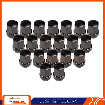 Juego de 20 tuercas de rueda rosca negra 9/16-18 para Chrysler Aspen 2007 2008 2009 Foto 1 de 4