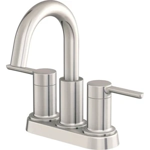 Home Impressions Brushed Nickel 2-Straight Handle Lever 4 In. Centerset Bathroom - Bild 1 von 1