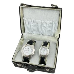 World Poker Tour Logo Watches Set of His Hers in Logo Case Texas Holdem Gambling - Picture 1 of 11