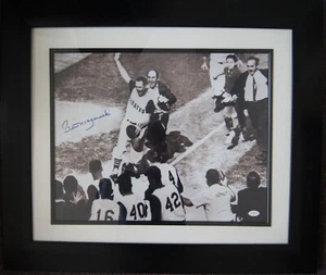 BILL MAZEROSKI Autographed 16x20 Photo Framed JSA WPP PITTSBURGH PIRATES HOF - Picture 1 of 4