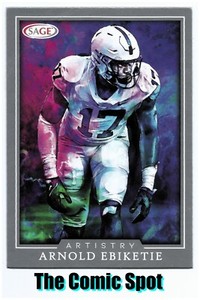 2022 SAGE ARTISTRY ~ ARNOLD EBIKETIE #3 ~ SILVER ~ RC ROOKIE CARD ~ ATLANTA NFL