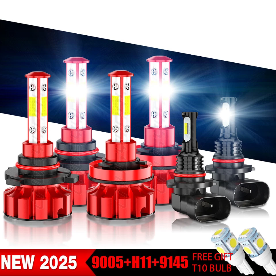 Para Lexus RX350 2007-2009 - 6 piezas Combo Faros LED + Kit Bombillas Antiniebla 6000K Foto 1 de 4