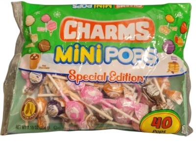 Charms Mini Pops Edición Especial Piruletas Sabores Surtidos Bolsa 40 unidades 7,19 OZ Foto 1 de 2