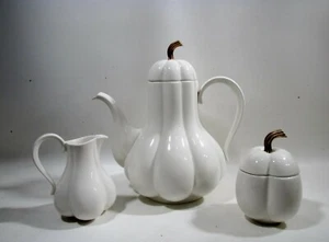 Crema y azúcar cafetera calabaza china Midcentury Ernest Sohn Creations - Imagen 1 de 9