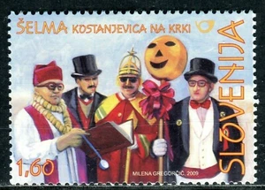 705 - SLOVENIA 2009 - Carnival Costumes - Selma - Kostanjevica na Krki - MNH Set - Picture 1 of 2