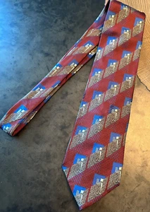 CRAVATTA UOMO FRANK LLOYD WRIGHT 100% SETA ITALIA BUSINESS - Foto 1 di 7
