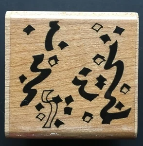 CONFETTI PIECES PARTY CELEBBRATION SPECIAL OCCASION Stampendous Rubber Stamp - Picture 1 of 4