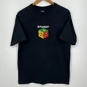 Stussy T-Shirt Herren Gr. L Schwarz N64 Logo Vintage Made in USA Einzelnaht - Bild 1 von 10