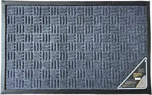 Large Heavy Duty Non Slip Rubber Back Door Mat Barrier Floor Rug ALBA 45 x 75 - Picture 1 of 5