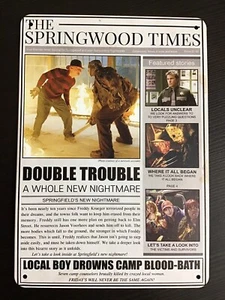 Freddy Kreuger vs Jason Vorhees - Aluminum Metal Sign - 5-1/2” x 8” - Picture 1 of 2
