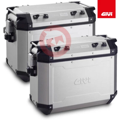 OBKN4837APACK2 SET VALIGIE LATERALI GIVI TREKKER OUTBACK 48/37 LT IN ALLUMINIO - Immagine 1 di 4