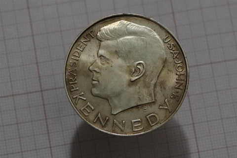 🧭 🇩🇪 1963 Germany PURE Silver 24.4 Gr. 40mm JFK Memorial Medal VERY RARE B63 Cover