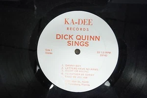 Dick Quinn Sings 33RPM 011316 TLJ3 - Picture 1 of 1
