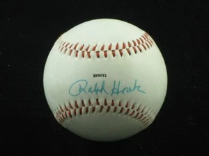 RALPH HOUK Single Signed Baseball  (d.2010) 1947 1952 Yankees Tigers Red Sox - Picture 1 of 3