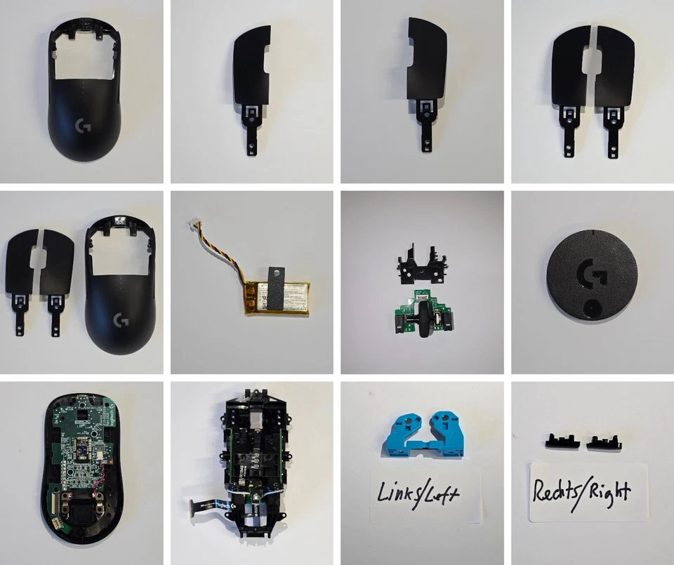 Logitech G Pro Wireless Ersatzteile Reparatur Defekt Scrollrad Maustaste Schwarz - Bild 1 von 1