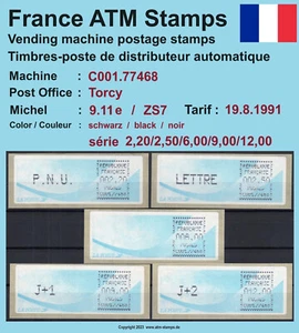 France ATM stamps Michel 9.11 e / C001.77468 serie ZS7 ** / LSA vending machine - Picture 1 of 2
