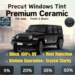 PreCut CERAMIC Window Film/Tint for Any Jeep-Front 2 Doors Premium CERAMIC - Bild 1 von 11