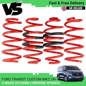 FOR FORD TRANSIT CUSTOM MK2 V-MAXX 25/35MM LOWERING SPRINGS SUSPENSION UPGRADE - Picture 1 of 9