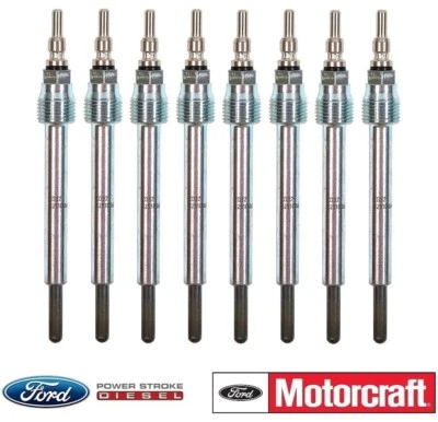 2004-2007 6.0L Powerstroke Glow Plugs Set 8 OEM Motorcraft ZD-32 / 4C3Z-12A342-A - Image 1 of 4