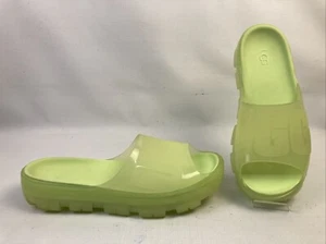UGG Neon Green Clear Jella Slide Sandals Women's 9 EUC Clean - Picture 1 of 13