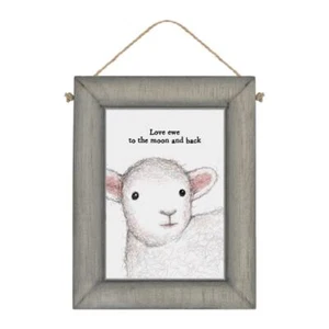 Handmade Plaque Gift Hanging Rustic Wooden Art Sign Sentimental To Moon & Back - Picture 1 of 1