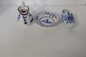 LOT OF 3 BLUE DELFT CERAMIC - Bild 1 von 14