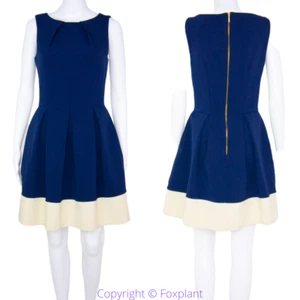 Closet London dunkelblau ärmellos Fit and Flare Minikleid mit Taschen, 10 - Bild 1 von 12