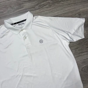 Nautica Competition Performance Polo Shirt White Stretch Short Sleeve Golf Men L - Picture 1 of 11