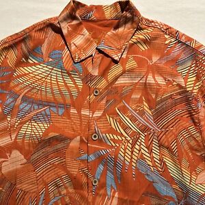 Tommy Bahama Men’s Size XL Floral Heat Wave Button Up Short Sleeve Shirt Pre-own