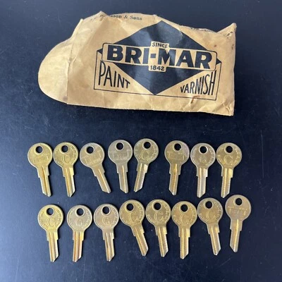 Lot Of 16 Blank Uncut CURTIS Y11 Brass Blank Keys - Image 1 of 4