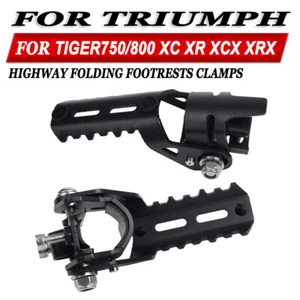 For Triumph Tiger750 Tiger 800 XC XCX XR XRX Front Folding Footrests Clamps - Picture 1 of 11