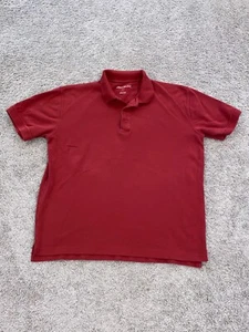 Eddie Bauer Polo Shirt Mens Size Large Short Sleeve Red - Picture 1 of 5