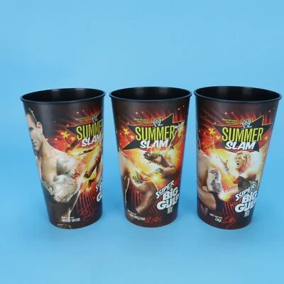Juego de 3 tazas WWE 2010 Summer Slam 7-Eleven Super Big Gulp 44 oz Foto 1 de 4