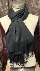 100 % Kaschmir Schal Herren oder Damen 64" x 21" Fransen Neu ohne Etikett - Bild 1 von 3