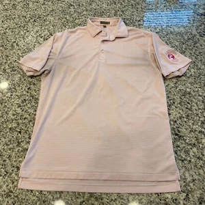 Peter Millar Shirt Golf Polo Sommer Comfort Gr. Medium weiß Pablo Creek Logo - Bild 1 von 10