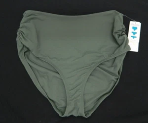 Anne Cole Large Solid Green 3-Way Convertible Swimsuit Bikini Bottoms NWT L - Picture 1 of 19