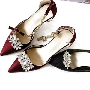 1PC Removable Charm Buckle Crystal Bride Shoes Decoration  High Heel