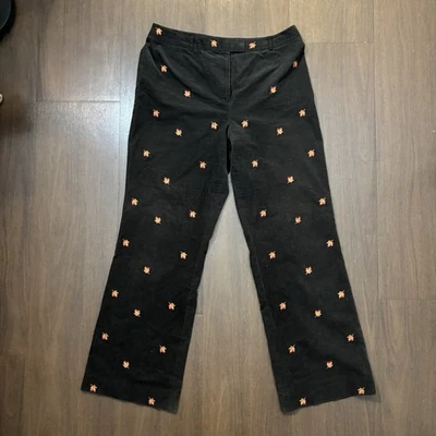 Pantalones para mujer Brook Brothers de pana bordados de arce talla 14 Foto 1 de 4