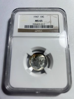 1947 10C  Mercury Dime MS65 NGC Toner + 1988-D Kennedy 50c ICG MS67 - Image 1 of 4