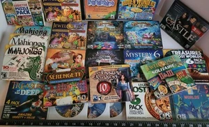 PC Game Lot 20+ Puzzles Hidden Object Mahjong Match 3 XP Vista  - Picture 1 of 5