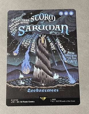 MTG English Storm of Saruman (Borderless Poster) LP Normal LTR - Image 1 of 2