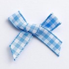 Mini Gingham Bows 3cm Wide Pre Tied Check Ribbon School Wedding Gifts Card Craft