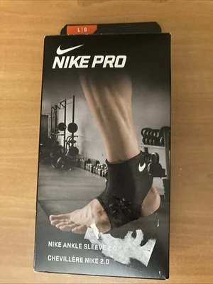 Nike Pro Ankle Sleeve 2.0 Adult Unisex Large Black/White Brand NIB Basketball - Image 1 of 4