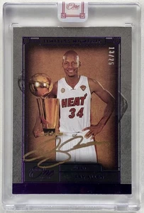 2020-21 Panini One And One Ray Allen Gold Ink Auto /25 Sealed 2013 NBA CHAMPIONS - Picture 1 of 2