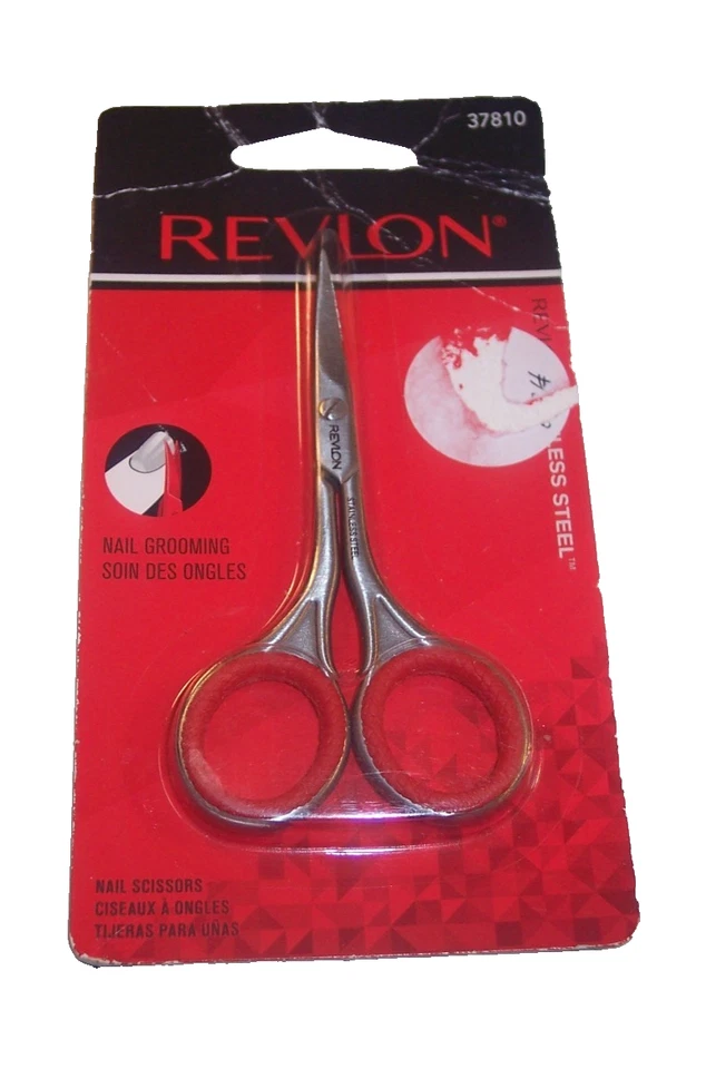 Revlon Nail Scissors Curved Blade 37810 Stainless Steel