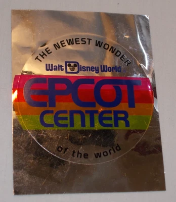 Vintage 1982 Rare Walt Disney World Epcot Center Foil Sticker Decal - Image 1 of 4